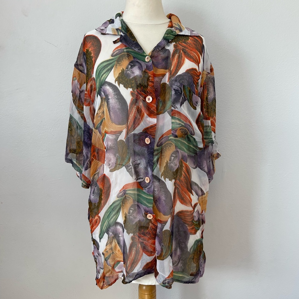 Ashleigh Morgan Sheer Button Down Shirt